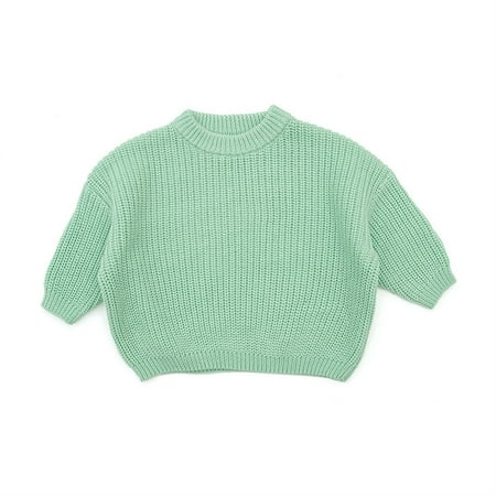 

Toddler Boy s Girl s T Shirts Sweater Oversize Pullover Cotton Baby Kitted Jumper Clothes Tops for Kids Size 6-9 Months