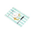 thumbnail image 3 of MKHERT Summer Gold Glitter Nautical Anchor and Dots On Mint Stripes Placemats Table Mats for Dining Room Kitchen Table Decoration 12x18 inch,Set of 6, 3 of 4