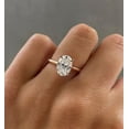 thumbnail image 4 of SOLITAIRE JEWELS 2.50CT - Oval Solitaire with Hidden Halo Engagement Ring 18K Yellow Gold, 4 of 8