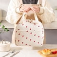 thumbnail image 4 of Luoshdecor Insulated Lunch Bag for Women Man,Cute Strawberry Corduroy Lunch Tote Bags,Large Capacity Reusable Cooler for Work, Travel,Picnic, 4 of 6