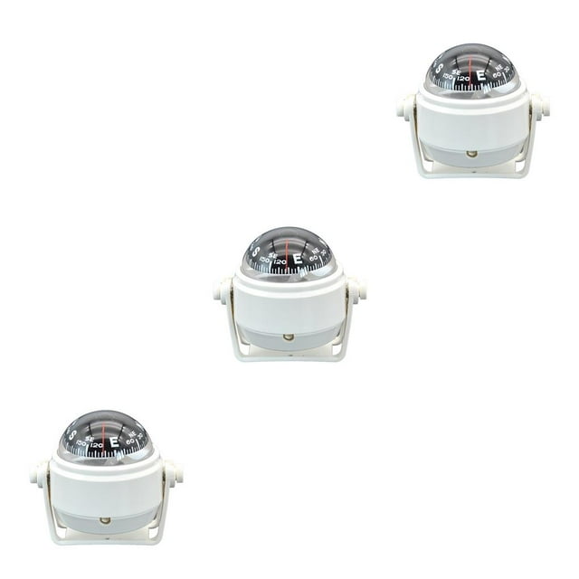 Transemion 1 Set Boat Compass Marine Compasses Direction Display Equipment Navigation Tools Navigating Tools Sailing Tool for Outdoor White 3Set