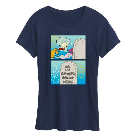 SpongeBob SquarePants - Squidward Hopes And Dreams - Women's Short Sleeve Graphic T-Shirt