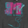 thumbnail image 2 of Mtv Microphone Logo Unisex Adult Pull-Over Heather Hoodie,Black, 3X-Large, 2 of 3