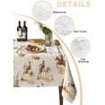 thumbnail image 2 of Western Cowboy Table Cloth, Vintage Country Horse Plants Art Waterproof Tablecloth for Square Tables, Reusable Washable Fabric Table Cover for Restaurant Kitchen Dining Tables 60"x60", 2 of 6