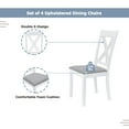 thumbnail image 5 of Harper & Bright Designs Farmhouse 5 Piece Modern Wood Dining Table with Chair White, 5 of 16