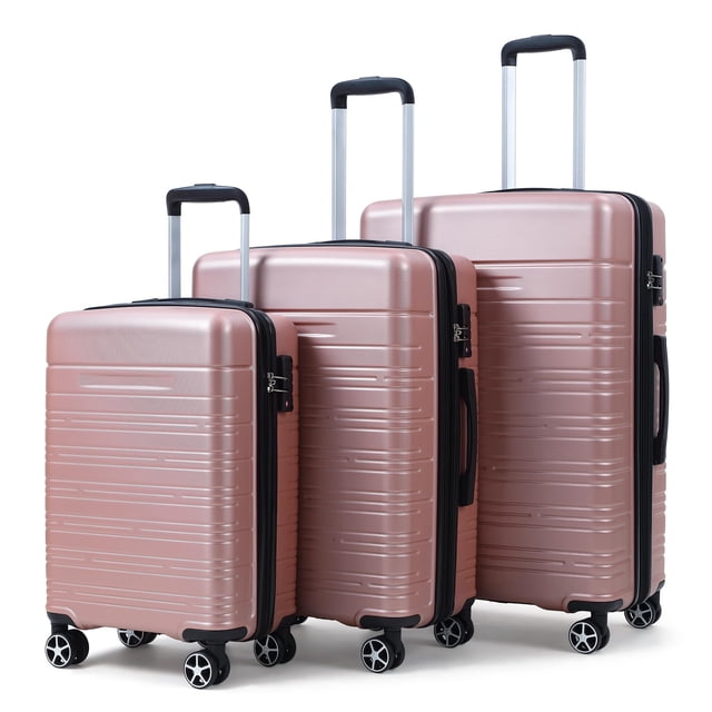 Yeshouse Juego de 3 maletas con ruedas y cerraduras TSA, juego de maletas de viaje expandibles y duraderas de 3 piezas con ruedas giratorias (20"/24"/28")