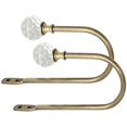 thumbnail image 1 of Curtain Holdbacks for Wall, Curtain Tieback Hooks Crystal Ball 2 Pack Decorative Modern Drapery Pull Backs Heavy Duty Window, 1 of 5