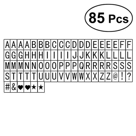 

85pcs DIY Free Combination Cinematic Light Box Letters Symbols Glyphs Pack Decorative Cinema Signs (Black and White)