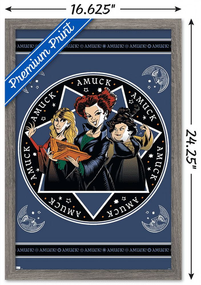 Disney Hocus Pocus - Amuck Wall Poster, 14.725" x 22.375", Framed