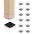 thumbnail image 1 of Uxcell 14Pcs Protectores Cuadrados para Patas de Silla, 1.5" y Tapas de Fieltro para Muebles, Cubiertas para Reducir Arañazos en Pisos de Madera, Transparentes y Negras, 1 of 7