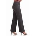 thumbnail image 2 of Rekkuna Women's Comfort Stretch Pull-On Wide Leg Pant with Snap Detail (10, Dark Grey), 2 of 5