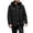 Black, variant on Hooded Puffer Coat for Men Fleece Lined Zip Up Button Insulated Warm Winter Outerwear Long Sleeve Quilted Jacket with Zipper Pockets for Cold Weather Daily Outdoor Wear Navy XS