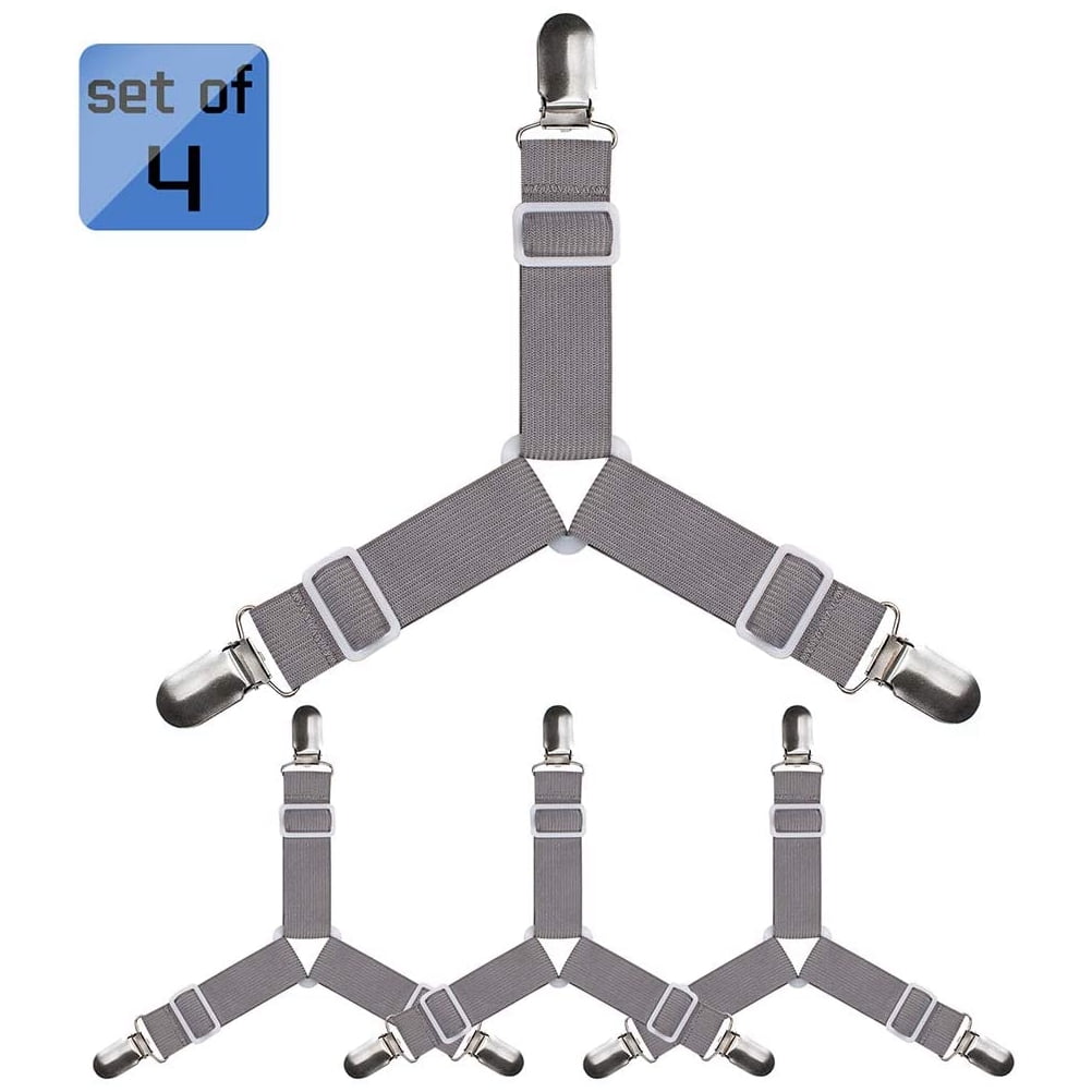 Petty Well Set of 4 Nylon Elastic Flat Sheet Fix Buckle Strong Plastic Clips Holder Bed Sheet Fasteners Clip Bed Sheet Fix Buckle Clips Petty Well Set of 4 Nylon Elastic Flat Sheet Fix Buckle Strong Plastic Clips Holder Bed Sheet Fasteners Clip Bed Sheet Fix Buckle Clips