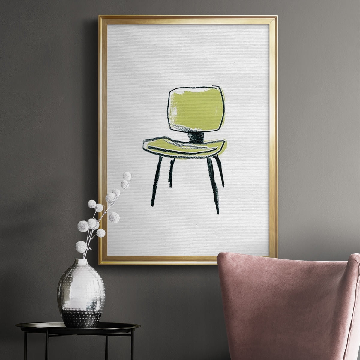 Take a Seat VI Premium Framed Print, in Gold, Black, or Silver - Ready to Hang
