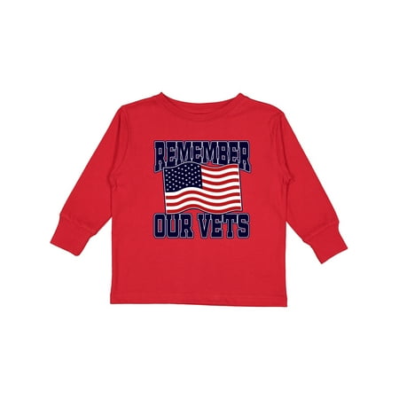 

Inktastic Veteran Remember Our Vets Gift Toddler Boy or Toddler Girl Long Sleeve T-Shirt