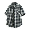 thumbnail image 4 of COSFO Collared Mens Casual Button Down Shirts Plaid Short Sleeve with Pocket Regular Fit Men's Shirts, 4 of 4