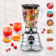 thumbnail image 3 of EWTTO EW-Y322 Licuadora Profesional 600W, Vaso de Vidrio 1.27L, Cuchilla de 6 Hojas, Tritura Hielo, Cuerpo Metálico, para Smoothies y Jugos, 3 of 8