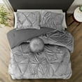 thumbnail image 3 of Grace Living Sedona 5pc Full/Queen Comforter Set, Silver, 3 of 9