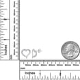 thumbnail image 3 of AVORA 10K White Gold Heart Simulated Diamond CZ Stud Earrings, 3 of 6