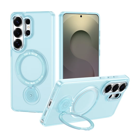 Dteck for Samsung Galaxy S26 Ultra Case with Rotatable Magnetic Stand, Compatible with MagSafe, Shockproof Slim Protective Phone Cover,Blue