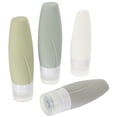 thumbnail image 5 of 4 botellas de viaje de silicona rellenables para artículos de tocador, envases vacíos para champú (60 ml, 90 ml), 5 of 5