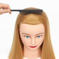 thumbnail image 6 of Training Head 26"-28" Long Hair Mannequin Training Head Dolls for Cosmetology Synthetic Fiber Hair Styling Hairdressing Manikin Head for Hairdresser with Clamp Stand (Blonde), 6 of 8