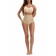 thumbnail image 2 of INSPIRE CHIC Plus Size for Women's Hook Zipper Front Closure Slimming Waist Butt Lifter Control Panties Briefs M Beige, 2 of 5