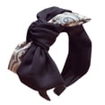 thumbnail image 2 of MSJUHEG Bow Headband,Padded Headband,Bow Scrunchie,Velvet Headband,Tie Headband for Women,Knot Velvet Tie Hairband Hair Bow Accessories Headband Accessory E One Size, 2 of 2