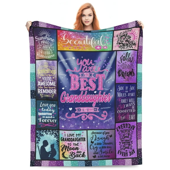 LHSHID Granddaughter Gifts from Grandma Gifts for Granddaughter to My Granddaughter Throw Blanket Granddaughter Blanket from Grandma Granddaughter Gifts for Birthday Graduation Christmas 30x40inch