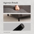 thumbnail image 5 of JONPONY Mid-Century Accent Chair,Modern Linen Fabric Armchair for Living Room,Comfy Upholstered Reading Accent Chairs for Bedroom,Single Sofa Chair with Wood Legs, Dark Grey, 5 of 12