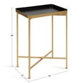 thumbnail image 2 of Kate and Laurel Celia Modern Tray Side Table, 18 x 12 x 26, Black and Gold, Foldable Rectangular End Table for Storage and Display, 2 of 7