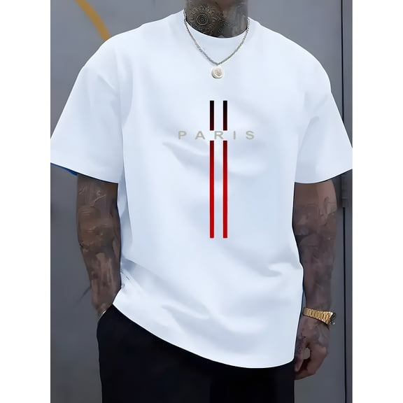 Men's Novelty Graphic Tees Shirt Boys Cotton Oversized T-Shirt Short Sleeve Vintage Y2k Streetwear Casual Tee Top White E 3XL