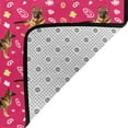 Area Rugs, German Shepherd Dog Flower Pink Washable Large Rugs for