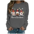 thumbnail image 1 of Chandail en Molleton Femme Tendance Chandail Imprimé Flocon de Neige de Noël à Capuche Manches Longues Mode Automne, 1 of 3