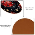thumbnail image 5 of Seven Starred Ladybird 6PCS Round Car Coasters, Microfiber Leather Drink Cup Holders, 11x11 cm/4.3x4.3 in - Set of 6 Absorbent Car Coasters for Car, SUV, Truck, Easy to Clean Auto Accessories, 5 of 6