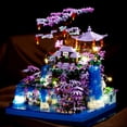 thumbnail image 4 of Set de bloques de construcción CAXIMSY Cherry Blossom Tree House con LED, 4 of 5