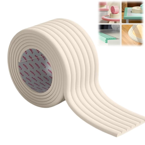 Edge Protector,Desk Edge Cushion Extra-Wide Soft Rubber Foam Protectors Self Adhesive Furniture Corner Guard Bumper for Table