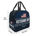 thumbnail image 3 of Pofeuu Happy Veterans Day Print Lunch Bag Lunch Box Insulated Lunch Bag Adult Lunch Box for Men and Women, 3 of 8