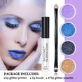 thumbnail image 2 of de brillo de labios con brillo de 6 piezas con pincel de Lápiz labial en polvo con brillo a prueba de agua para mujeres Labios Arte Labios Maquillaje Regalos Mancha Estilo frío Yuyangstore Brillo de labios con purpurina, 2 of 7