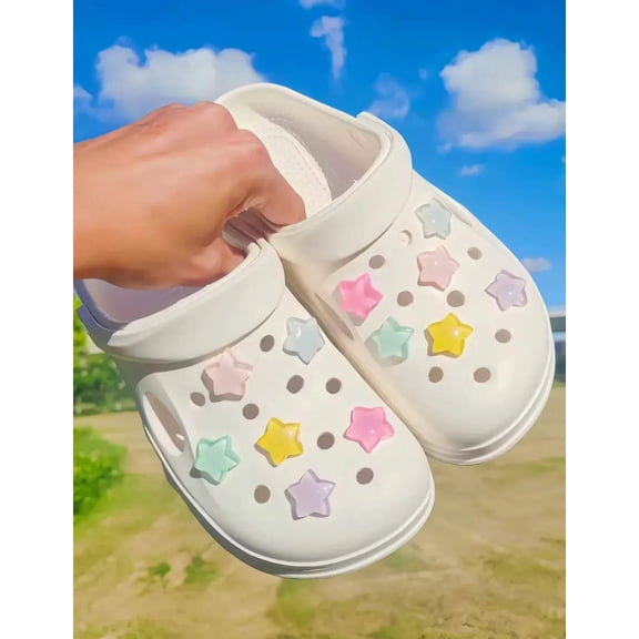 Colorful Stars Clog Charms Set