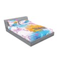 thumbnail image 2 of Ambesonne Animal Fitted Sheet & Pillow Sham Set, Butterflies Dragonflies, Queen, Multicolor, 2 of 2
