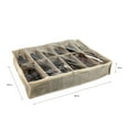 thumbnail image 5 of Simplify Non-Woven 12 Pair Under the Bed Shoe Storage Box in Faux Jute, 5 of 5