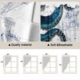 thumbnail image 5 of Swag Valance Curtains for Windows, Nautical Blue Octopus Light Filtering Kitchen Curtains with Rod Pocket, Coastal Ocean Summer Boat Window Treatment Valances for Living Room, 36x36 - 2 PCS, 5 of 9