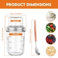 thumbnail image 2 of 4 Pcs Overnight Oats Containers with Lids and Spoons 20 oz (17+3) Overnight Oats Jars with Dry and Wet Separation for Oatmeal Cereal Fruit Salad Yogurt Dual-Layer Yogurt Containers with Lids, 2 of 11