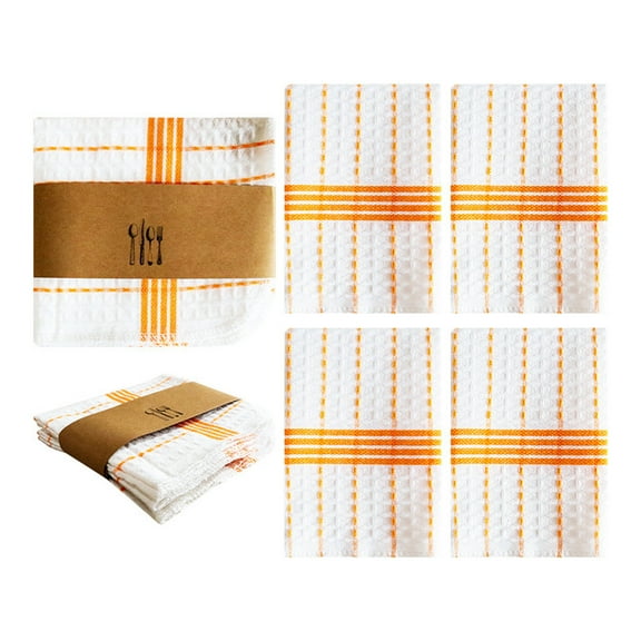 lixuesong 4Pack Soft Absorbent Kitchen Towels Quick Drying Cotton Dishcloths For Washing Dishes Scrubbing Surfaces Multipurpose