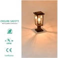 thumbnail image 2 of Outdoor Post Light 2 Packs Exterior Pole Lantern Lighting Fixture with E26 Base Waterproof Matte Black Finish Lamp for Patio Garden (Bulb not inclunded), 2 of 5