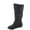 Black, variant on Bank-81 Women's Fashion Zipper Big Buckle Slouch Casual Flat Heel Mid Calf Round Toe Boots