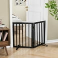 thumbnail image 3 of Smart FENDEE Bamboo Dog Gates for Doorways Freestanding Pet Gate, 2 Support Feet, 24"H, Black, 3 of 7