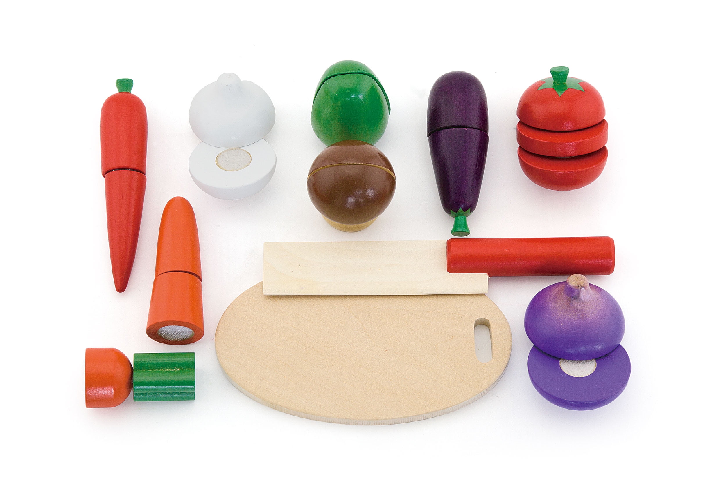Wooden Cutting Vegetables set Pretend Children Play Kitchen Game Food