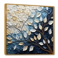 thumbnail image 2 of Designart "Wintertime Charm Of Leaves And Flowers II" Leaves Floater Framed Canvas Wall Art, 2 of 5